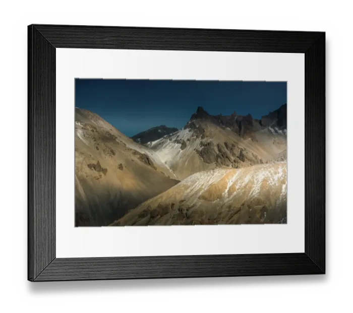 Framed Print : mountain range formation in Iceland Framed Print : mountain range formation in Iceland
