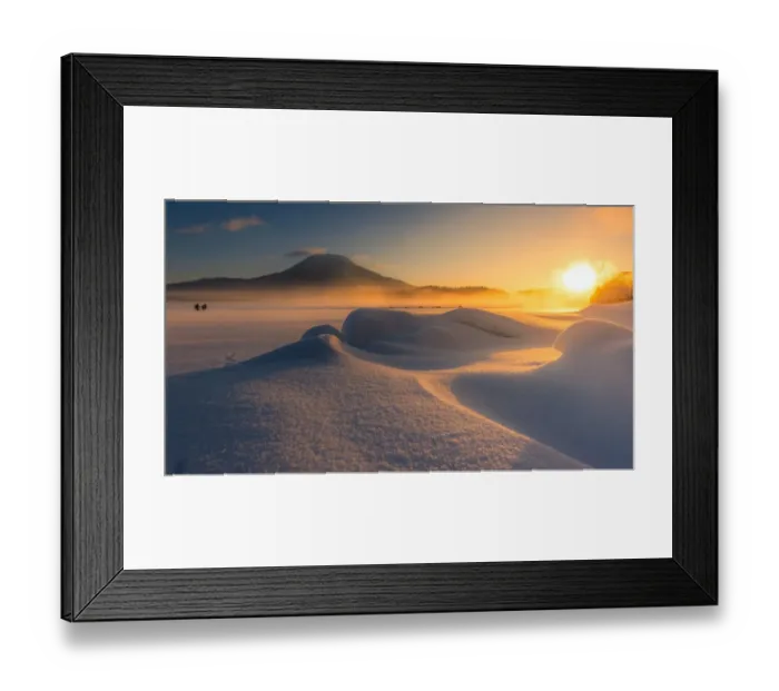 Framed Print : Morning landscape of frozen Akan lake Framed Print : Morning landscape of frozen Akan lake