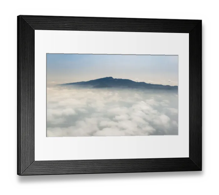 Framed Print : View of hallasan mountain from the sky Framed Print : View of hallasan mountain from the sky