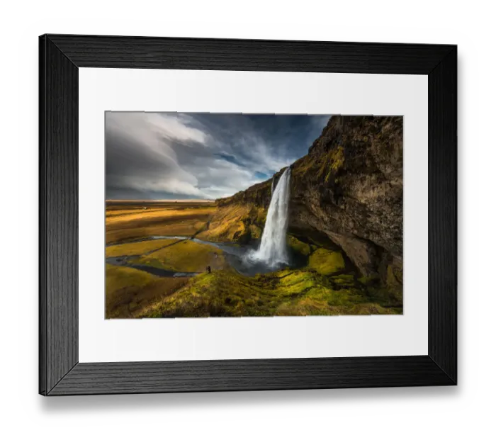 Framed Print : Beautiful landscape view of Seljalandsfoss