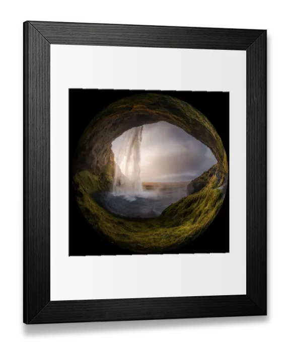 Framed Print : Circular view of Seljalandsfoss Framed Print : Circular view of Seljalandsfoss