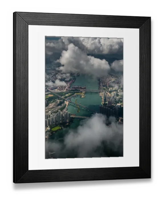 Framed Print : Aerial view of Tsing yi area Framed Print : Aerial view of Tsing yi area