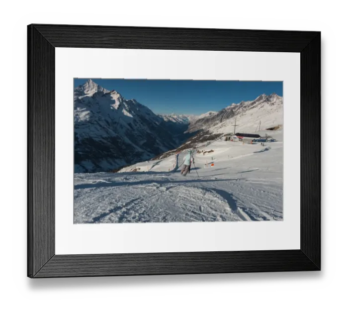 Framed Print : Snow ski track at Riffelberg, Zermatt Framed Print : Snow ski track at Riffelberg, Zermatt