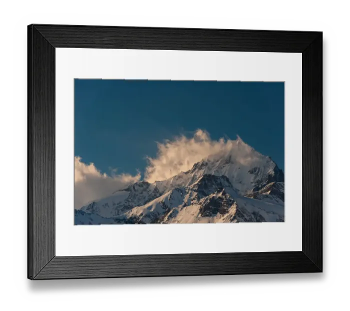 Framed Print : snowcapped mountain at swiss alp Framed Print : snowcapped mountain at swiss alp