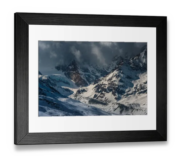 Framed Print : Snow mountain at RIffelberg ski track Framed Print : Snow mountain at RIffelberg ski track