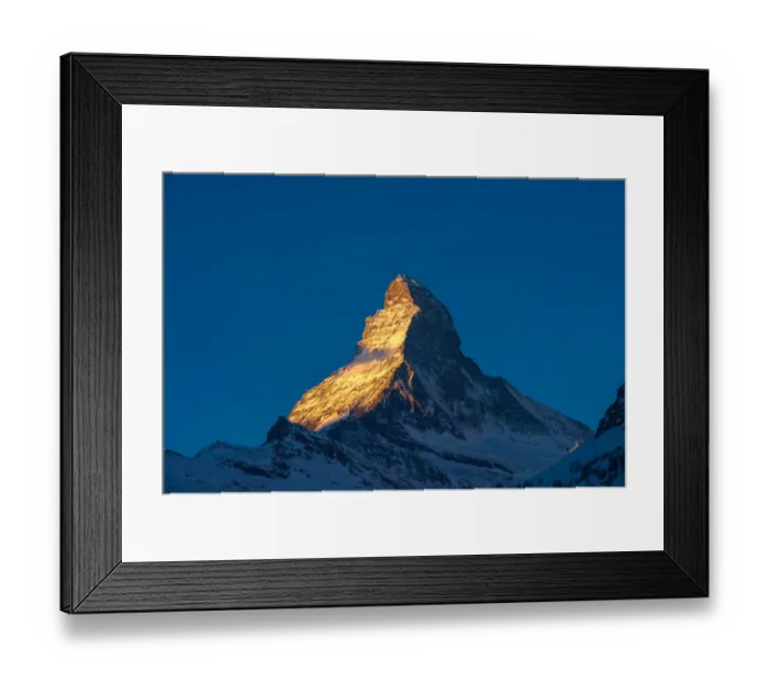 Framed Print : sunlight touching Matterhorn peak Framed Print : sunlight touching Matterhorn peak