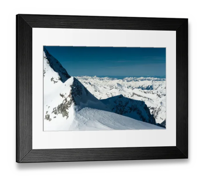 Framed Print : Landscape view from Jungfraujoch Framed Print : Landscape view from Jungfraujoch