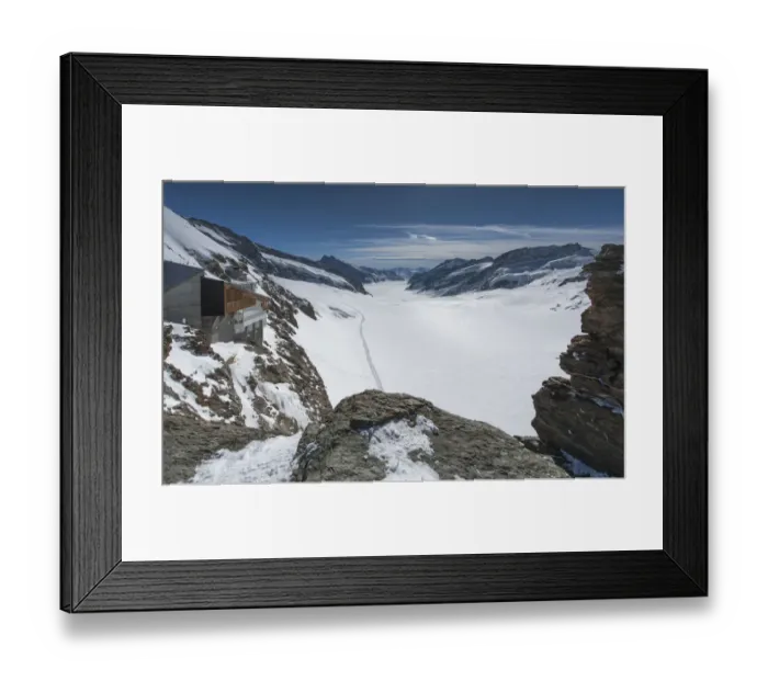 Framed Print : Landscape view from Jungfraujoch Framed Print : Landscape view from Jungfraujoch