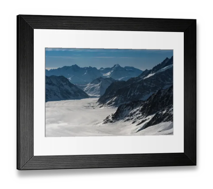 Framed Print : Landscape view from Jungfraujoch Framed Print : Landscape view from Jungfraujoch