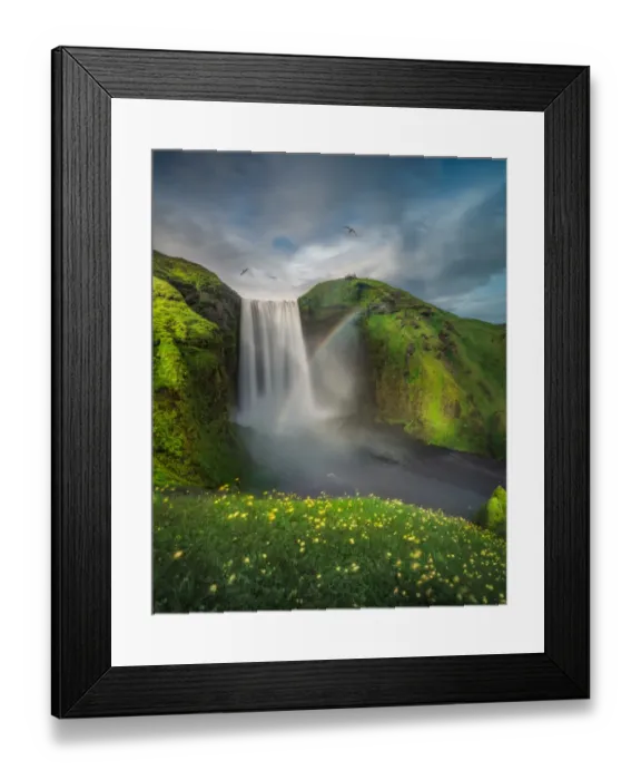 Framed Print : Skogafoss with rainbow Framed Print : Skogafoss with rainbow