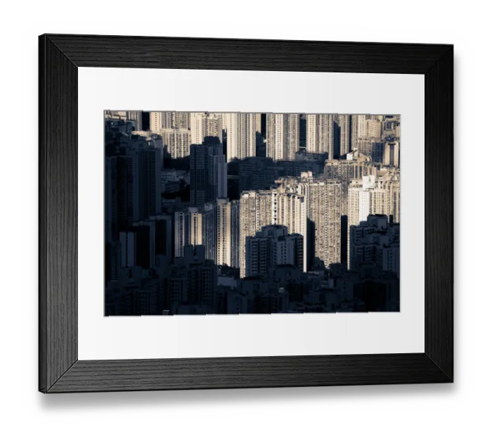 Framed Print : High density residential of Hong Kong