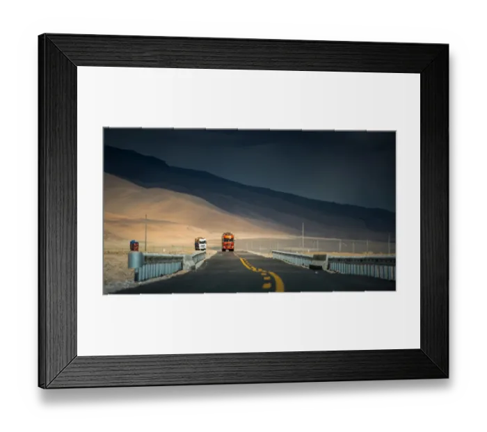 Framed Print : Truck on road Framed Print : Truck on road