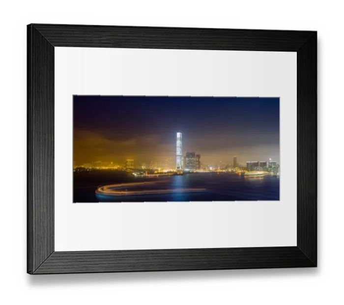 Framed Print : West Kowloon district at night Framed Print : West Kowloon district at night