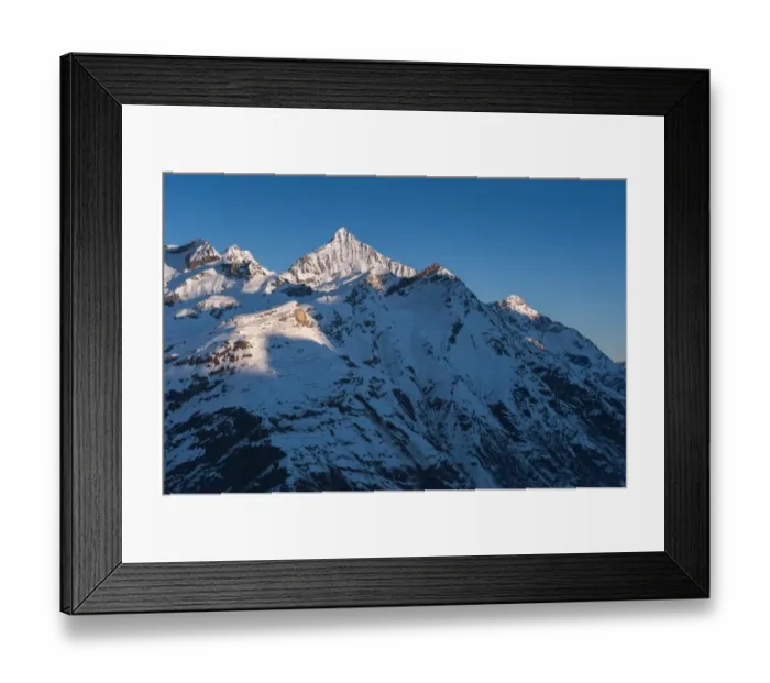 Framed Print : Snow mountain at RIffelberg ski track Framed Print : Snow mountain at RIffelberg ski track