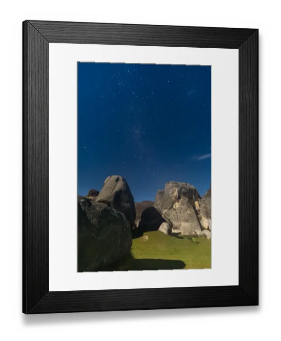 Framed Print : Castle hill landscape with stars Framed Print : Castle hill landscape with stars