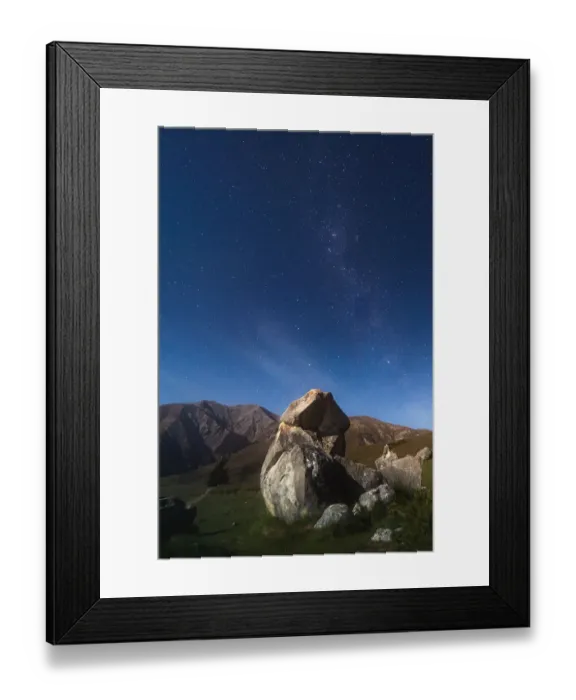 Framed Print : Castle hill landscape with stars Framed Print : Castle hill landscape with stars