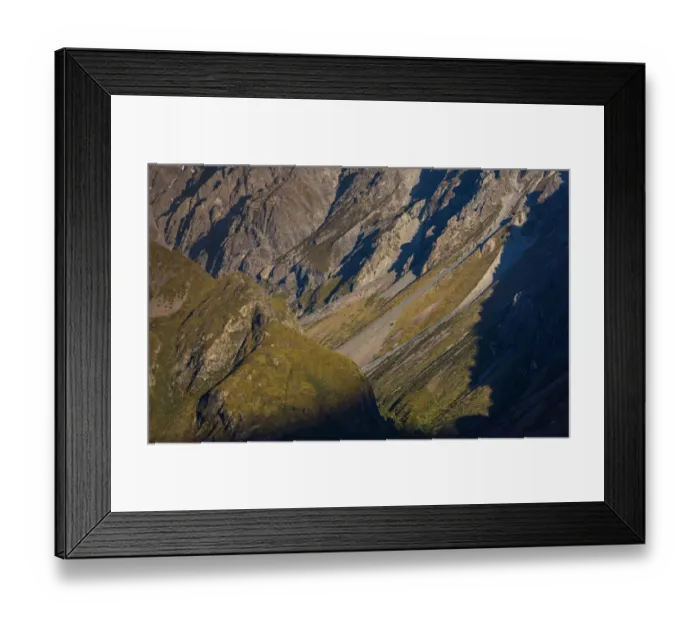 Framed Print : Mountain texture at Mount Cook national park, New zealand