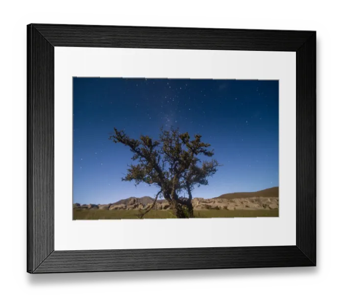 Framed Print : Castle hill landscape with stars Framed Print : Castle hill landscape with stars