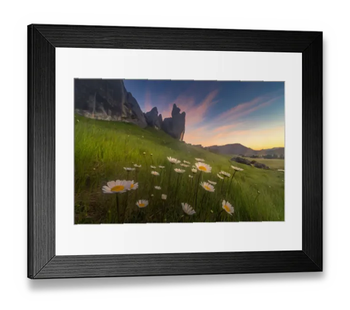 Framed Print : Castle hill landscape with stars Framed Print : Castle hill landscape with stars