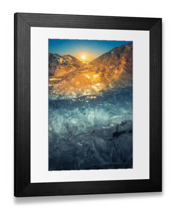 Framed Print : Glowing iceberg from sunrise Framed Print : Glowing iceberg from sunrise