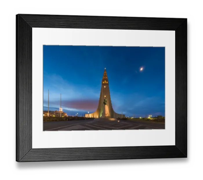 Framed Print : Blur hour view at church of hallgrimur Framed Print : Blur hour view at church of hallgrimur