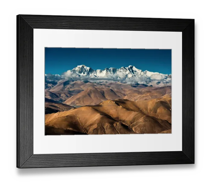 Framed Print : Mt. Cho Oyu and Himalayas Range landscape