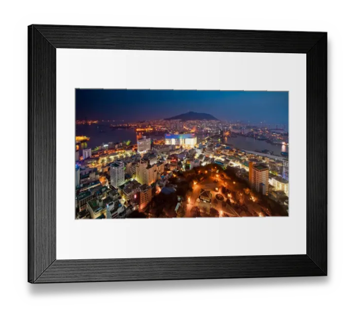 Framed Print : Night view of Busan city Framed Print : Night view of Busan city