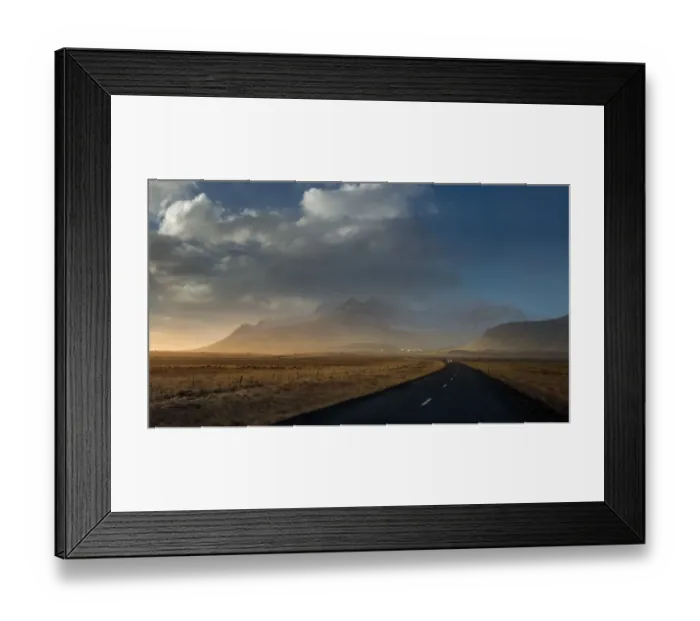 Framed Print : Rural road through Iceland landscape Framed Print : Rural road through Iceland landscape