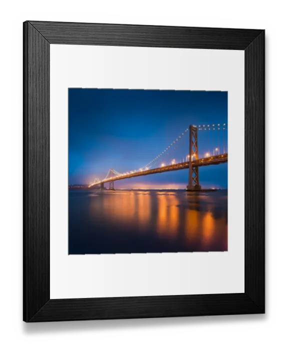 Framed Print : Sanfrancisco bay bridge at night Framed Print : Sanfrancisco bay bridge at night