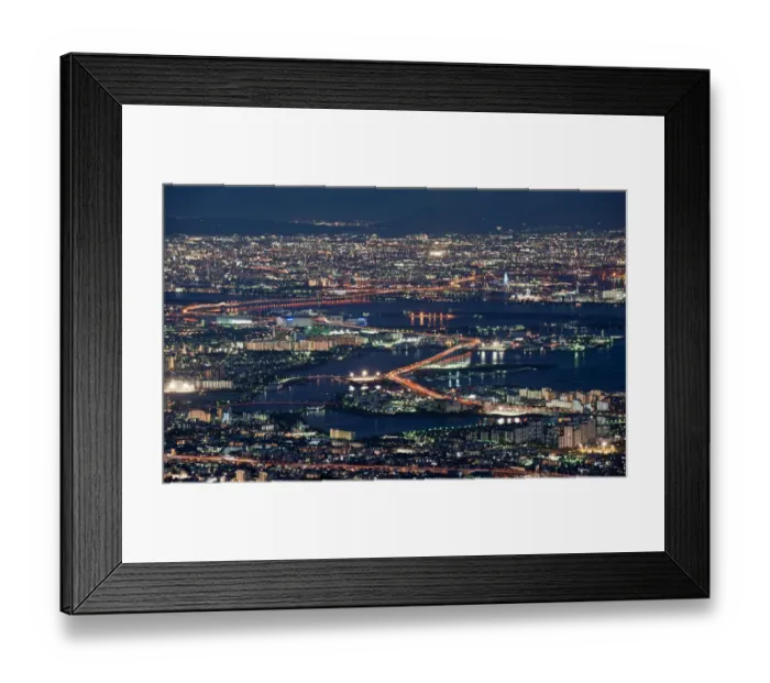 Framed Print : Osaka bay night view from Rokko mountain Framed Print : Osaka bay night view from Rokko mountain