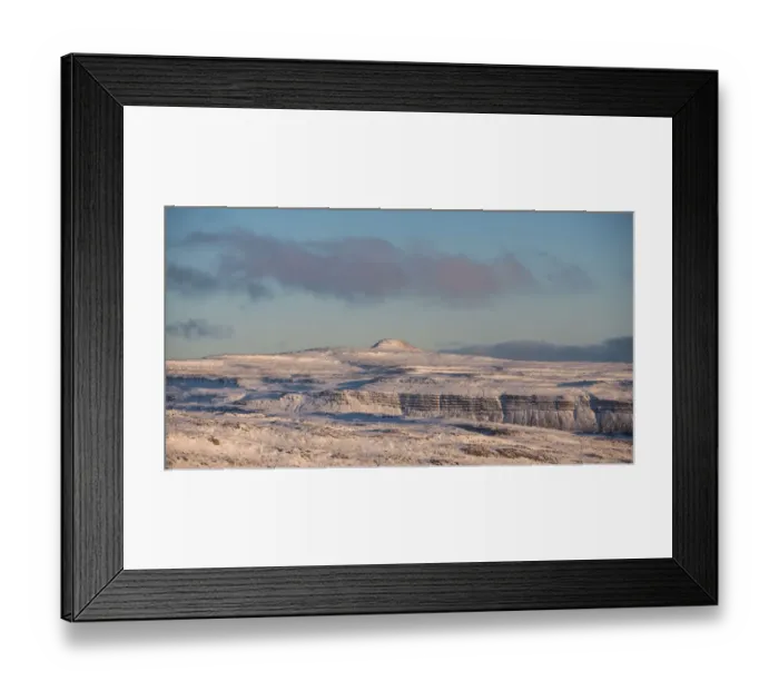 Framed Print : West fjord winter landscape pattern Framed Print : West fjord winter landscape pattern