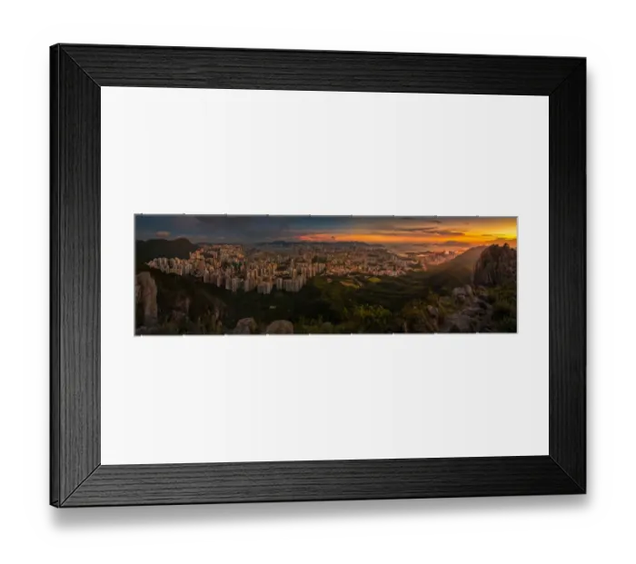 Framed Print : 180 degree panorama of Hong Kong island Framed Print : 180 degree panorama of Hong Kong island
