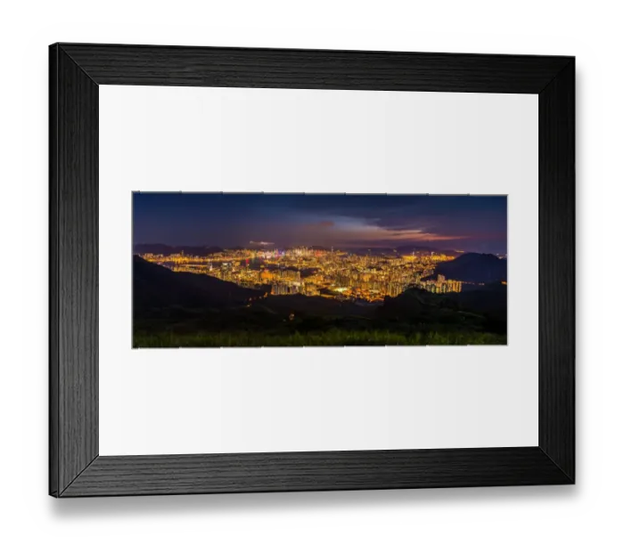 Framed Print : Night Panorama of Hong Kong Framed Print : Night Panorama of Hong Kong