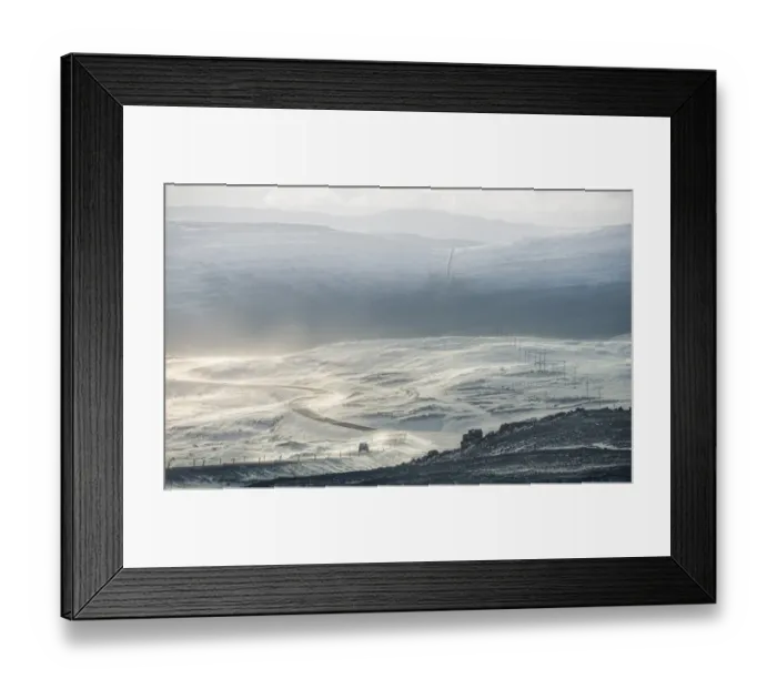 Framed Print : winding road through Iceland winter landscape Framed Print : winding road through Iceland winter landscape