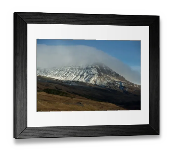 Framed Print : Snowcapped mountain in Iceland Framed Print : Snowcapped mountain in Iceland