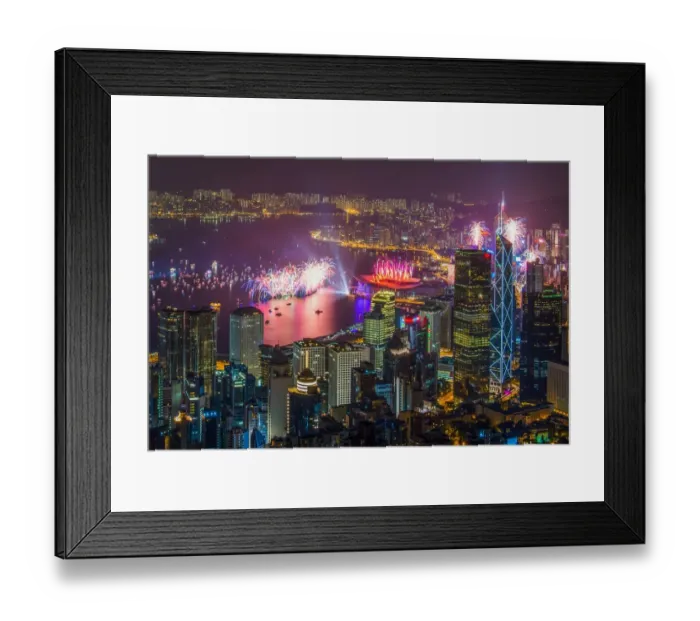 Framed Print : Hong Kong new year 2013 fireworks display Framed Print : Hong Kong new year 2013 fireworks display