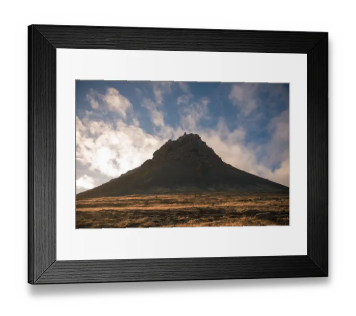 Framed Print : coned-shape mountain in Iceland Framed Print : coned-shape mountain in Iceland