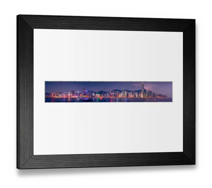 Framed Print : nightshot Panorama of Hongkong skyline Framed Print : nightshot Panorama of Hongkong skyline