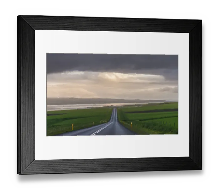 Framed Print : rural road on the landscape scene of Iceland Framed Print : rural road on the landscape scene of Iceland