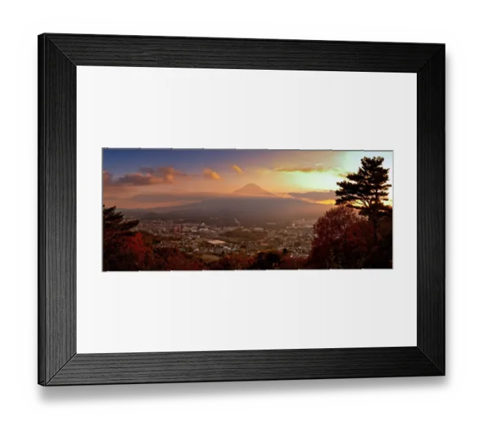 Framed Print : Evening panorama view of Mt. Fujiyama Framed Print : Evening panorama view of Mt. Fujiyama