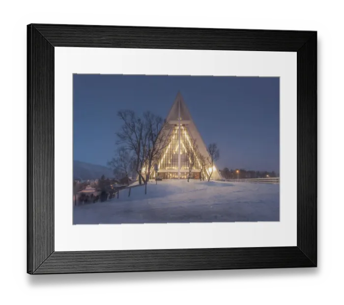 Framed Print : Arctic Cathedral at night