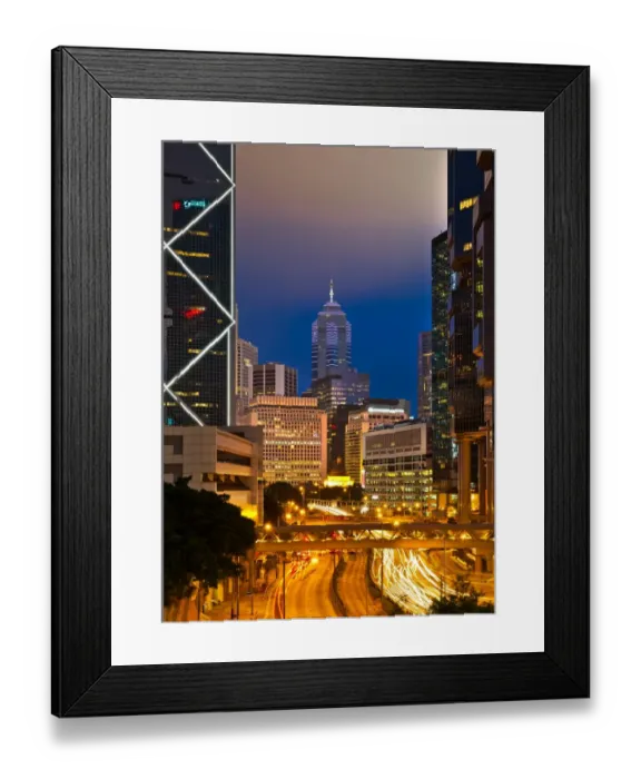 Framed Print : Hongkong city road