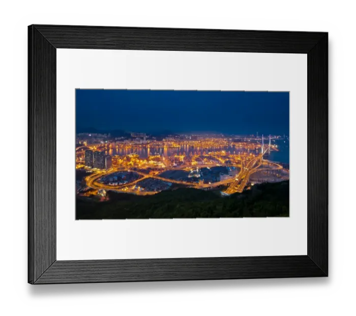 Framed Print : View towards hongkong industrial area Framed Print : View towards hongkong industrial area