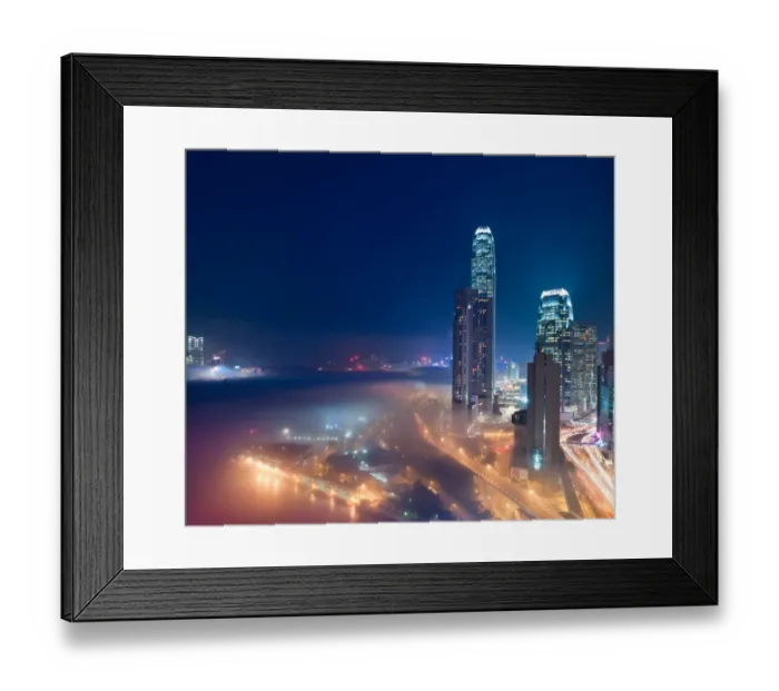 Framed Print : Hong Kong and mist Framed Print : Hong Kong and mist