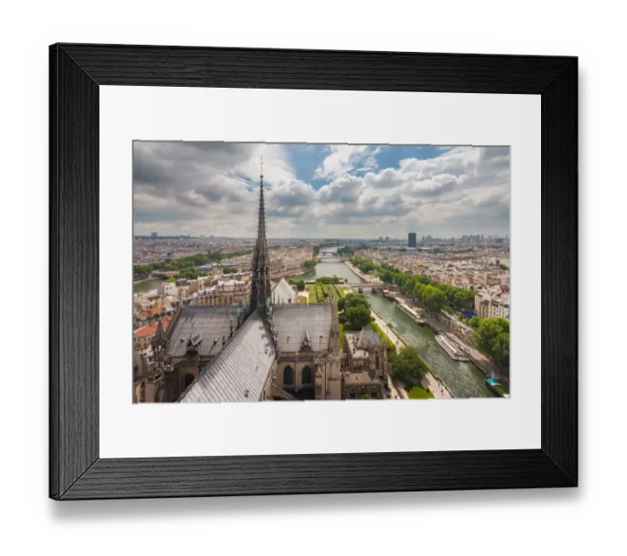 Framed Print : View of Paris from Nortre dame cathedral roof top Framed Print : View of Paris from Nortre dame cathedral roof top