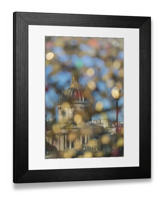 Framed Print : institut de france looking through the bridge bokeh Framed Print : institut de france looking through the bridge bokeh