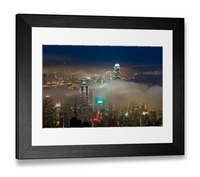 Framed Print : Hongkong fog at night Framed Print : Hongkong fog at night