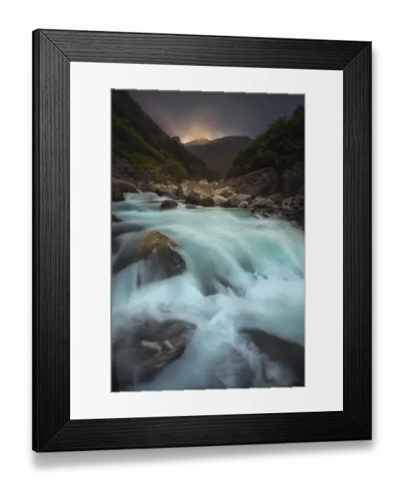 Framed Print : Cascade in New Zealand Framed Print : Cascade in New Zealand