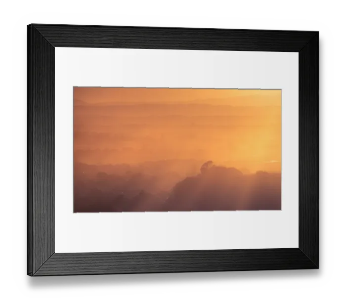Framed Print : sunrise over Auckland terrain Framed Print : sunrise over Auckland terrain