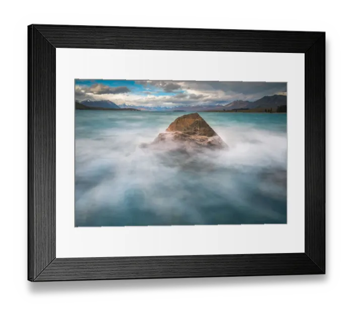 Framed Print : a rock beach at Lake Tekapo Framed Print : a rock beach at Lake Tekapo